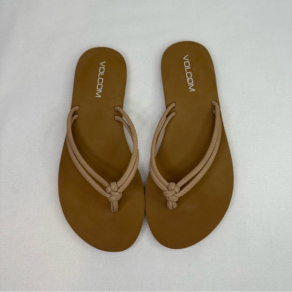 Volcom Forever And Ever II Flip Flop Sandal Tan 8 - Picture 4 of 10